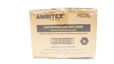 Ambitex PSC3XL Blue Polypropylene Shoe Covers, Size XL- Case of 300